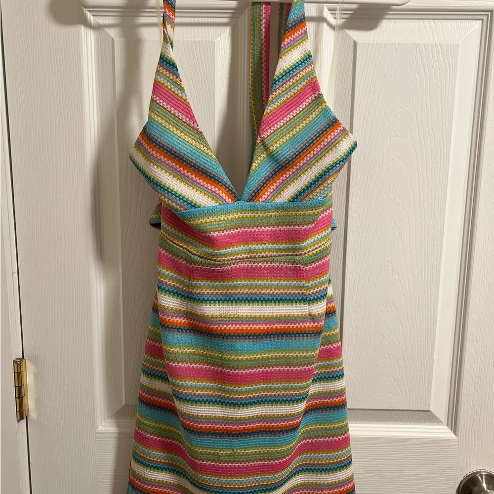 Kendall & Kylie Colorful Halter Dress